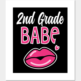 2nd Second Grade Babe Teacher Back to School Posters and Art